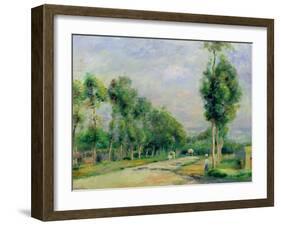 The Road to Versailles at Louveciennes-Pierre-Auguste Renoir-Framed Giclee Print