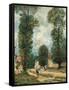 The Road to Versailles-Alfred Sisley-Framed Stretched Canvas