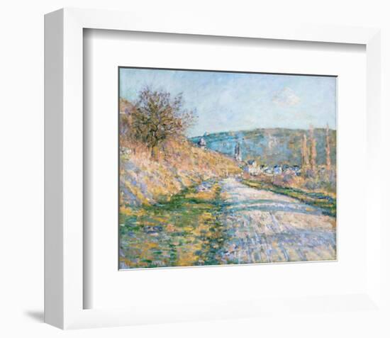 The Road to Vétheuil, 1879-Claude Monet-Framed Art Print