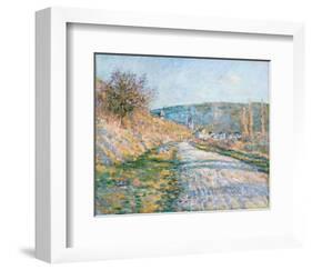 The Road to Vétheuil, 1879-Claude Monet-Framed Art Print