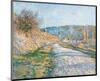 The Road to Vétheuil, 1879-Claude Monet-Mounted Art Print