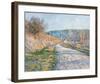 The Road to Vetheuil, 1879-Claude Monet-Framed Premium Giclee Print