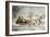 The Road, Winter, 1853-Currier & Ives-Framed Giclee Print