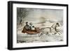 The Road, Winter, 1853-Currier & Ives-Framed Giclee Print