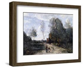 The Road-Jean-Baptiste-Camille Corot-Framed Giclee Print