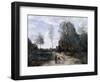 The Road-Jean-Baptiste-Camille Corot-Framed Giclee Print