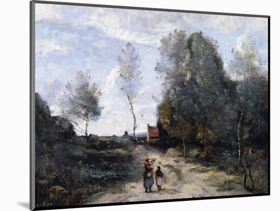 The Road-Jean-Baptiste-Camille Corot-Mounted Giclee Print