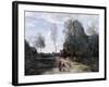 The Road-Jean-Baptiste-Camille Corot-Framed Giclee Print