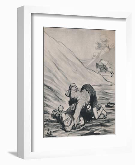 'The Robbers and the Donkey', c.1860s, (1946)-Honore Daumier-Framed Giclee Print