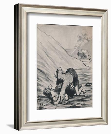 'The Robbers and the Donkey', c.1860s, (1946)-Honore Daumier-Framed Giclee Print