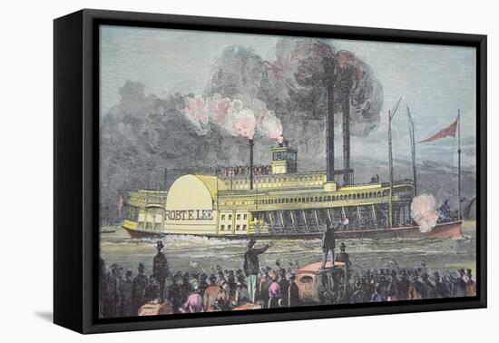 The 'Robert E. Lee', C.1870 (Coloured Engraving)-American-Framed Stretched Canvas