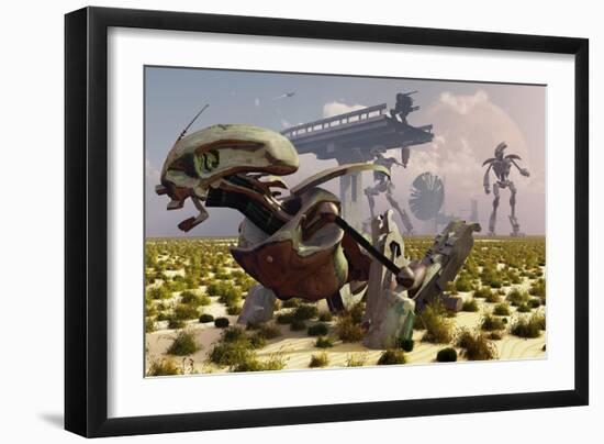 The Robot Rebellion of Year 2150-null-Framed Art Print