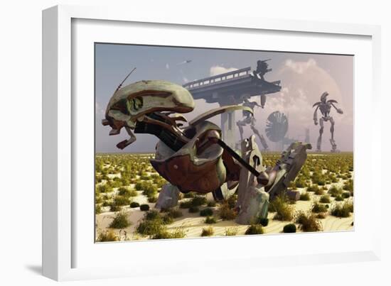 The Robot Rebellion of Year 2150-null-Framed Art Print