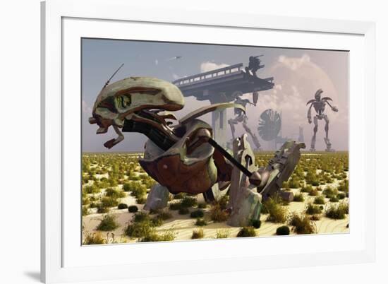 The Robot Rebellion of Year 2150-null-Framed Art Print