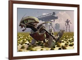 The Robot Rebellion of Year 2150-null-Framed Art Print