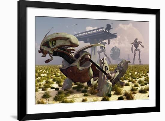 The Robot Rebellion of Year 2150-null-Framed Art Print