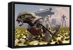 The Robot Rebellion of Year 2150-null-Framed Stretched Canvas