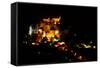 The Rocamadour Village in France with Famous Monastery at Night-Bartkowski-Framed Stretched Canvas