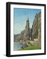 The Rock at Bayard, Dinant, Belgium, C.1856-Gustave Courbet-Framed Giclee Print