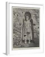 The Rock-Cut Statues of Bamian, Central Asia, the Largest Statue-William 'Crimea' Simpson-Framed Giclee Print