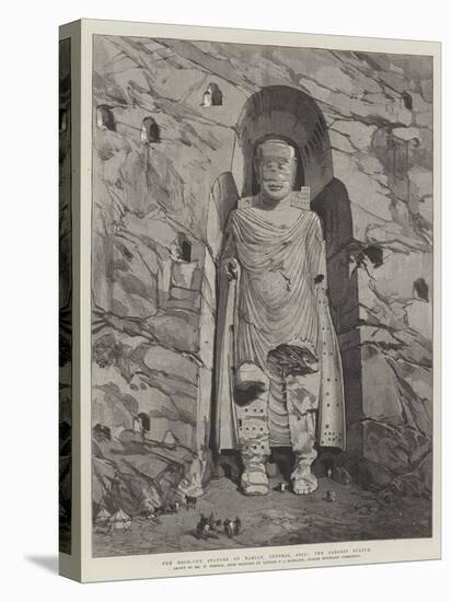 The Rock-Cut Statues of Bamian, Central Asia, the Largest Statue-William 'Crimea' Simpson-Stretched Canvas
