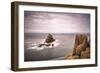 The rock formation known as The Armed Knight at Lands End in Cornwall, England-Andrew Michael-Framed Photographic Print