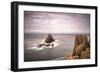 The rock formation known as The Armed Knight at Lands End in Cornwall, England-Andrew Michael-Framed Photographic Print