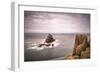 The rock formation known as The Armed Knight at Lands End in Cornwall, England-Andrew Michael-Framed Photographic Print