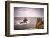 The rock formation known as The Armed Knight at Lands End in Cornwall, England-Andrew Michael-Framed Photographic Print