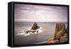 The rock formation known as The Armed Knight at Lands End in Cornwall, England-Andrew Michael-Framed Stretched Canvas