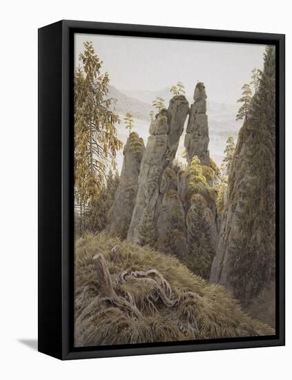 The Rock Gates in Neurathen, Between 1826 and 1828-Caspar David Friedrich-Framed Stretched Canvas