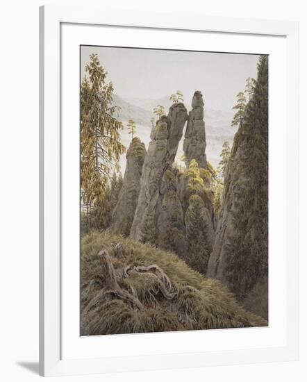 The Rock Gates in Neurathen, Between 1826 and 1828-Caspar David Friedrich-Framed Giclee Print