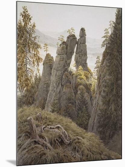 The Rock Gates in Neurathen, Between 1826 and 1828-Caspar David Friedrich-Mounted Giclee Print