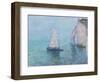 The Rock Needle and the Porte D'Aval, C.1885-Claude Monet-Framed Giclee Print