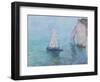 The Rock Needle and the Porte D'Aval, C.1885-Claude Monet-Framed Giclee Print