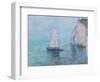 The Rock Needle and the Porte D'Aval, C.1885-Claude Monet-Framed Giclee Print