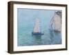 The Rock Needle and the Porte D'Aval, C.1885-Claude Monet-Framed Giclee Print