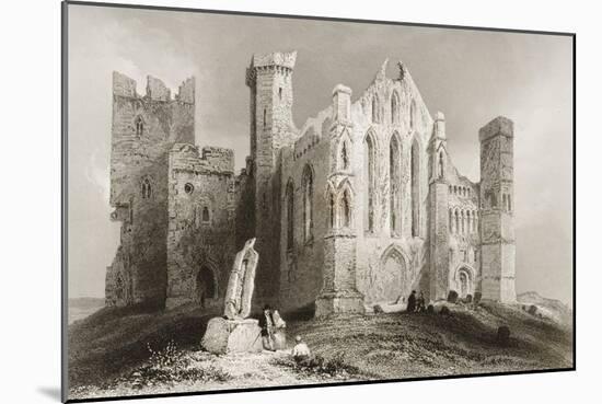The Rock of Cashel, County Tipperary, Ireland, from 'scenery and Antiquities of Ireland' by…-William Henry Bartlett-Mounted Giclee Print