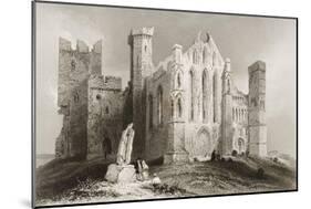 The Rock of Cashel, County Tipperary, Ireland, from 'scenery and Antiquities of Ireland' by…-William Henry Bartlett-Mounted Giclee Print