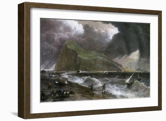 The Rock of Gibraltar, as Seen from the Bay Side, 20th Century-null-Framed Giclee Print