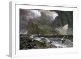 The Rock of Gibraltar, as Seen from the Bay Side, 20th Century-null-Framed Giclee Print