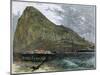 The Rock of Gibraltar, C1880-null-Mounted Giclee Print