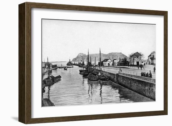 The Rock of Gibraltar from Algeciras, Spain, Early 20th Century-VB Cumbo-Framed Giclee Print