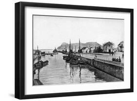 The Rock of Gibraltar from Algeciras, Spain, Early 20th Century-VB Cumbo-Framed Giclee Print
