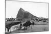 The Rock of Gibraltar from La Linea Bull Ring, Spain, Early 20th Century-VB Cumbo-Mounted Giclee Print