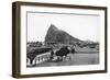 The Rock of Gibraltar from La Linea Bull Ring, Spain, Early 20th Century-VB Cumbo-Framed Giclee Print