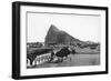 The Rock of Gibraltar from La Linea Bull Ring, Spain, Early 20th Century-VB Cumbo-Framed Giclee Print