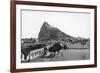 The Rock of Gibraltar from La Linea Bull Ring, Spain, Early 20th Century-VB Cumbo-Framed Giclee Print