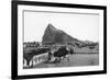 The Rock of Gibraltar from La Linea Bull Ring, Spain, Early 20th Century-VB Cumbo-Framed Giclee Print