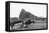 The Rock of Gibraltar from La Linea Bull Ring, Spain, Early 20th Century-VB Cumbo-Framed Stretched Canvas